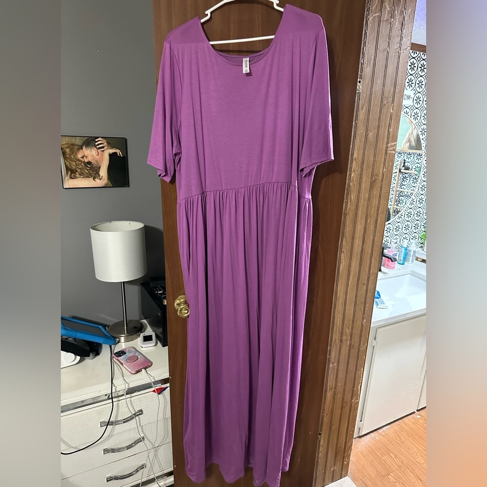 Zenana maxi dress plus size with pockets
